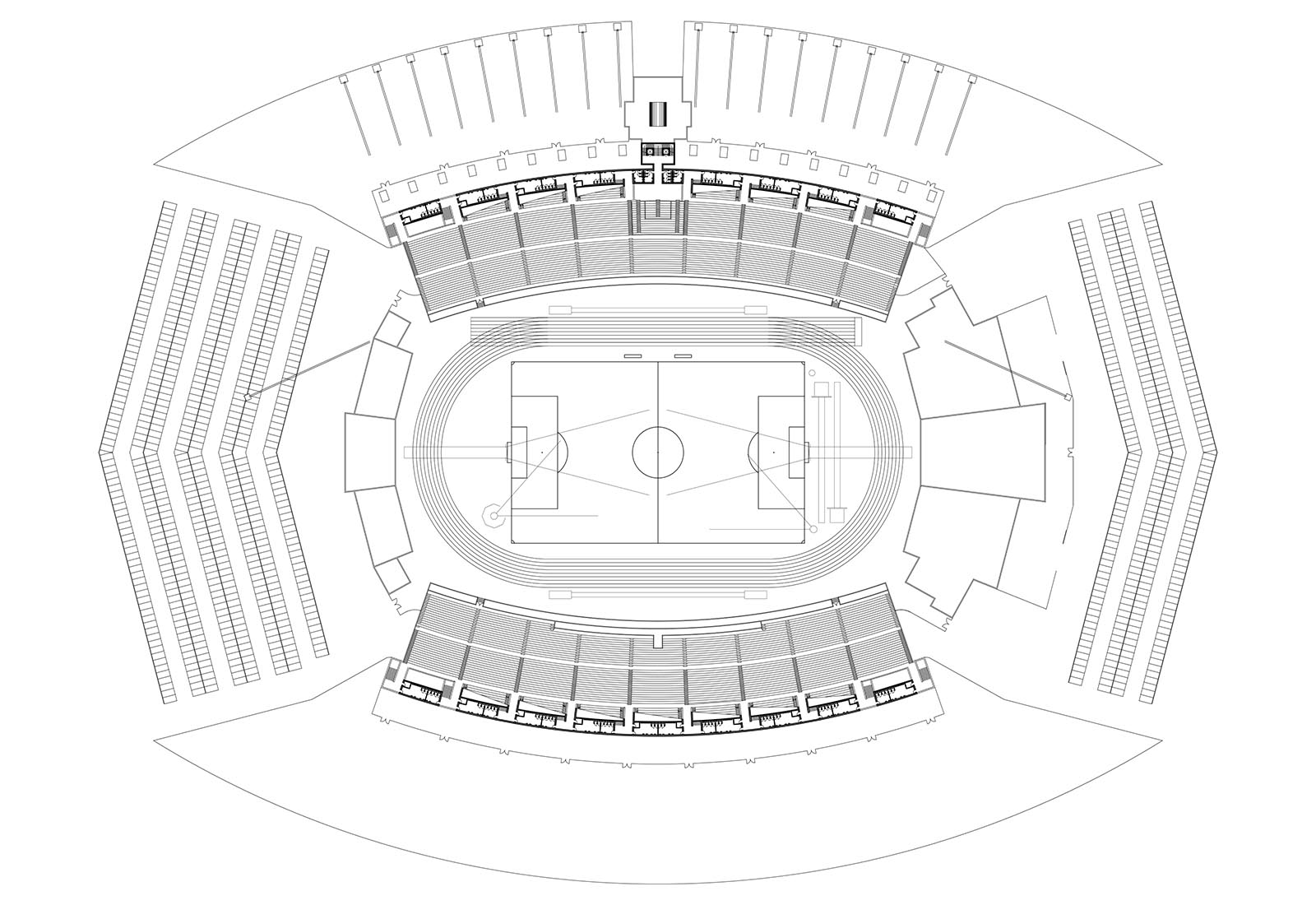 L’Aquila city stadium - First floor plan