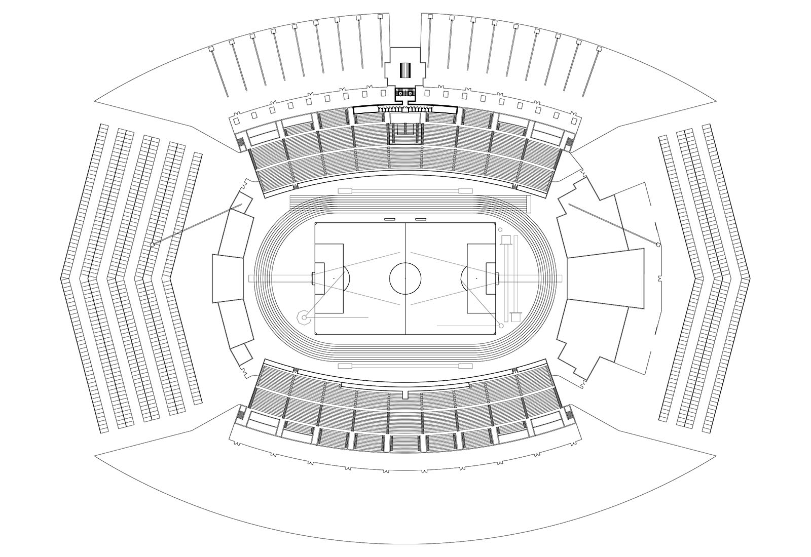 L’Aquila city stadium - Second floor plan