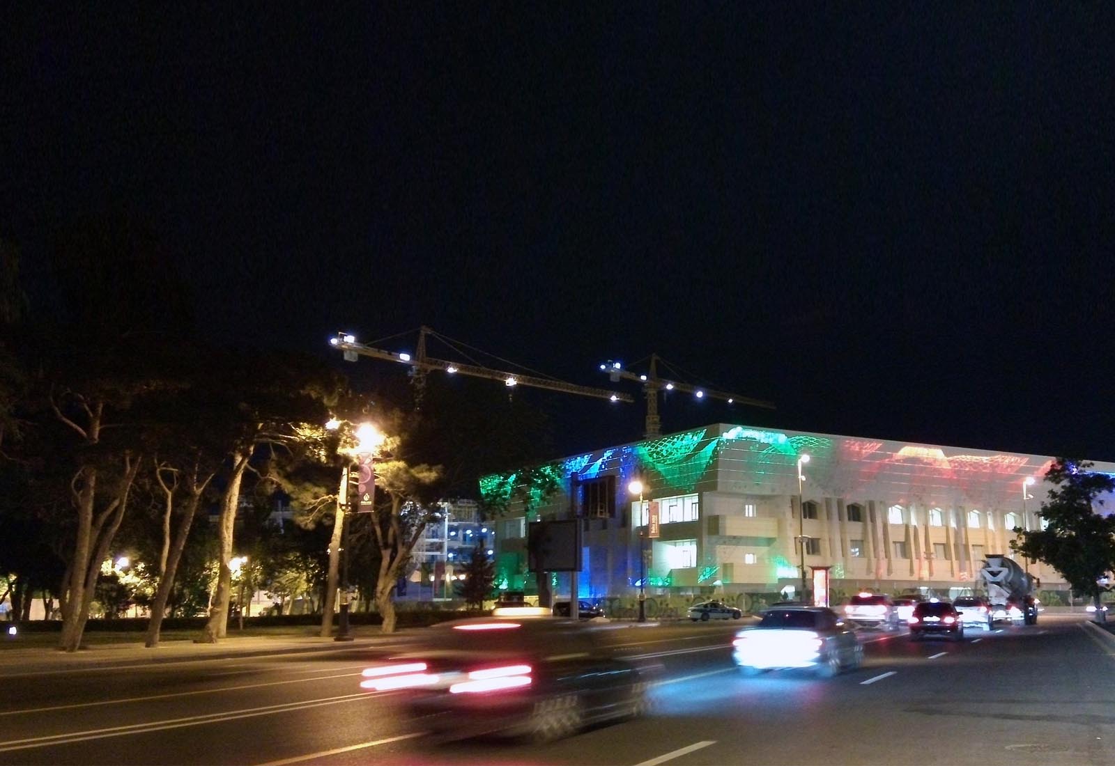 Baku sport hall - Night view