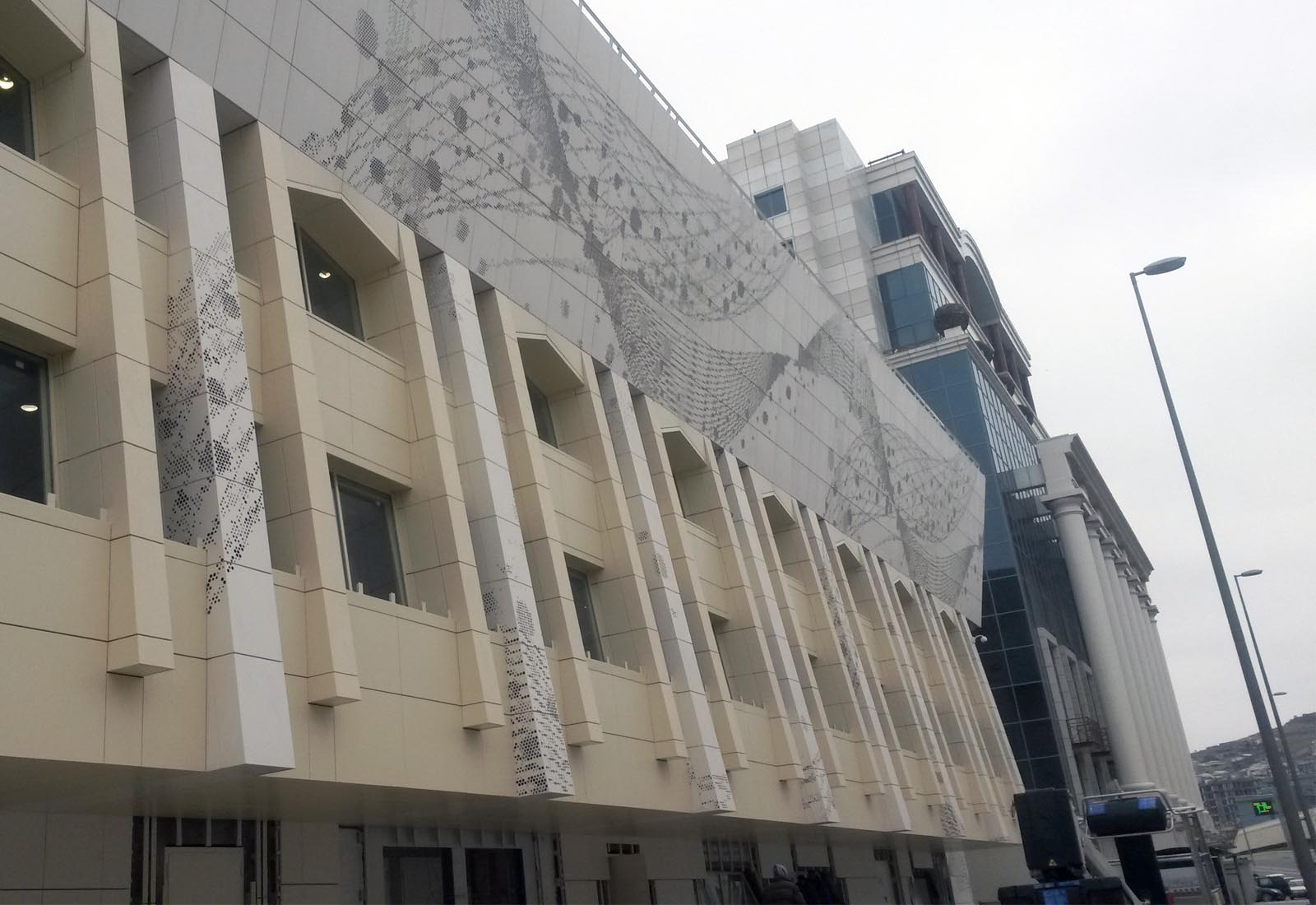 Baku sport hall - Detail of the west front