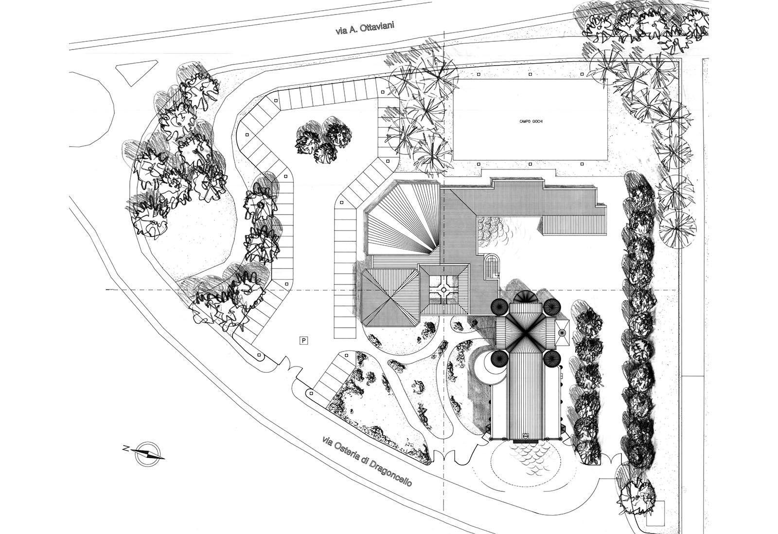 Church in Acilia - General plan