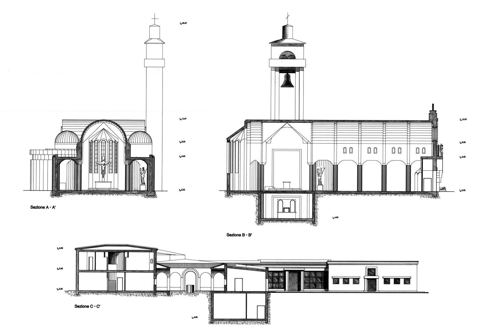 Church in Acilia - Sections