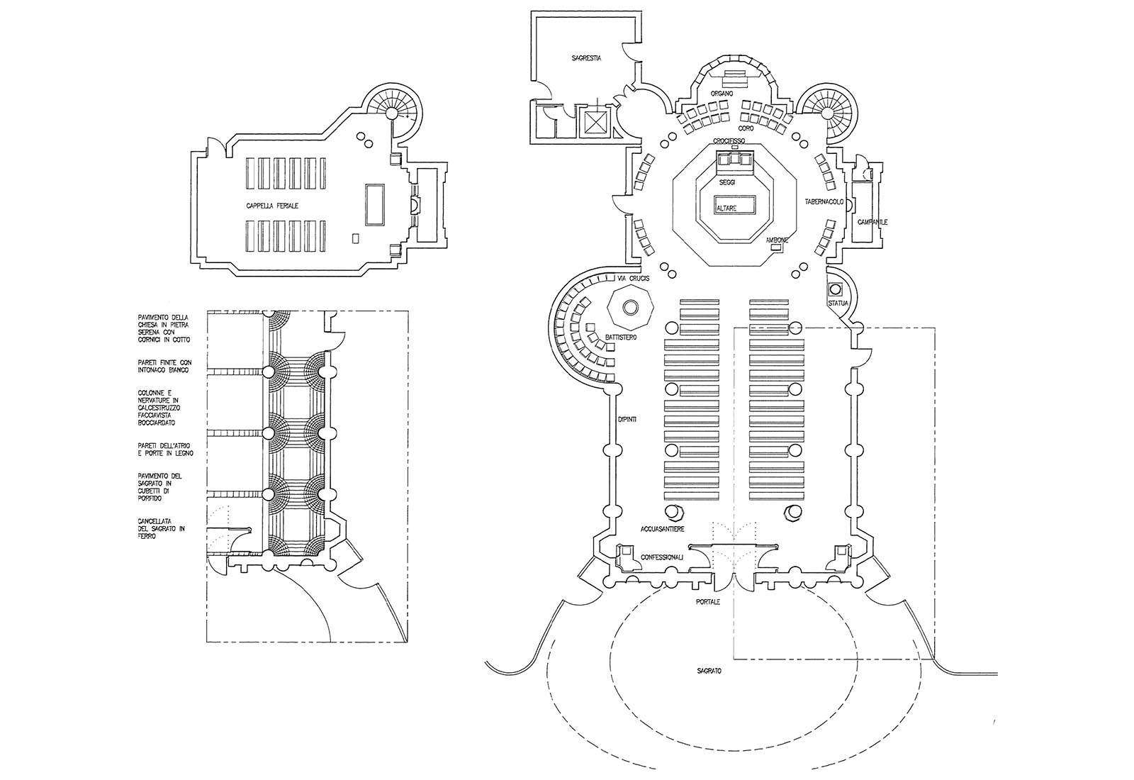 Church in Acilia - Liturgical arrangement