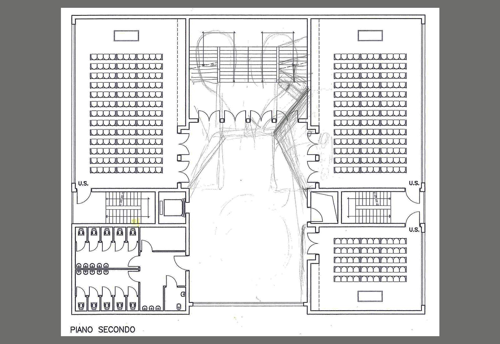 Building 25 Politecnico di Milano - Study of the shape of the classrooms and of the staircase