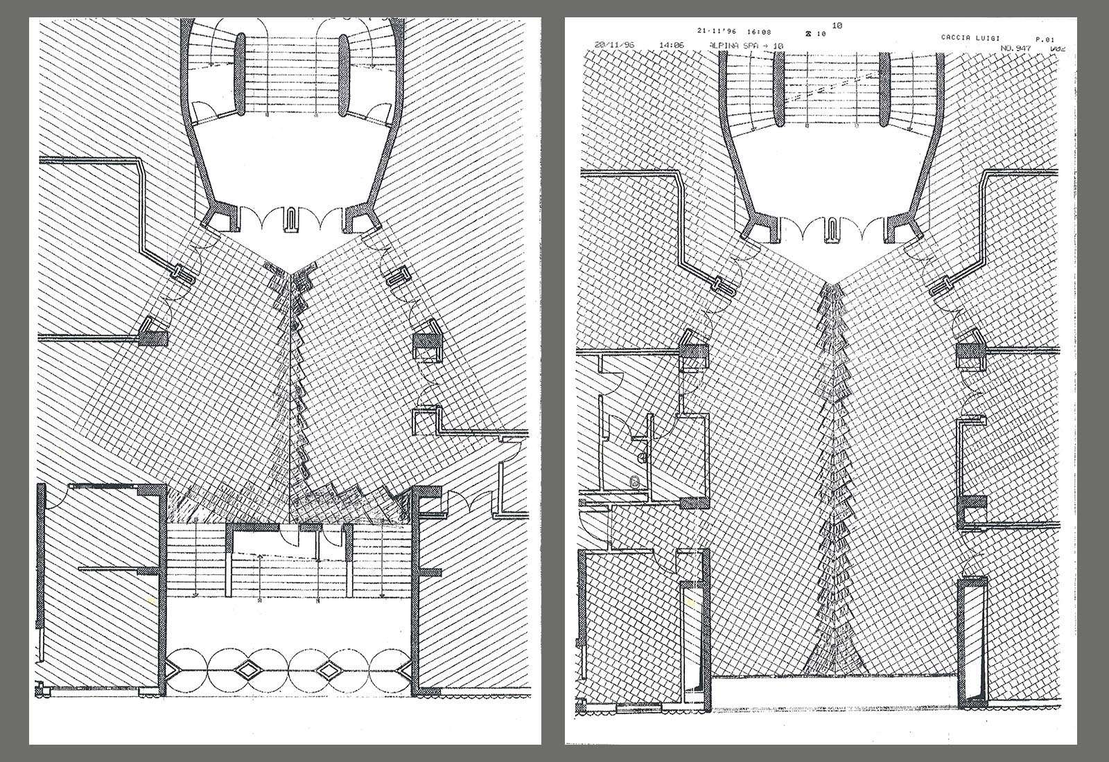 Building 25 Politecnico di Milano - Detail of the first and basement atrium floor