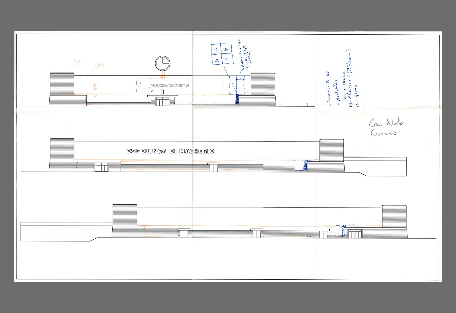 Esselunga Macherio - Composizione delle facciate