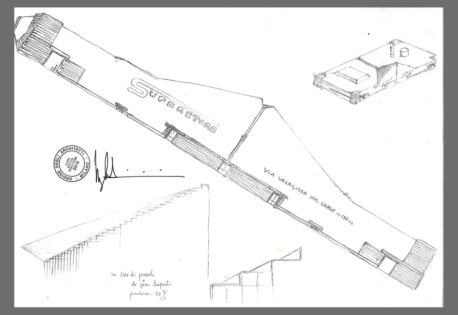 Esselunga mall Piacenza - The cusp for the shop in via Rubattino