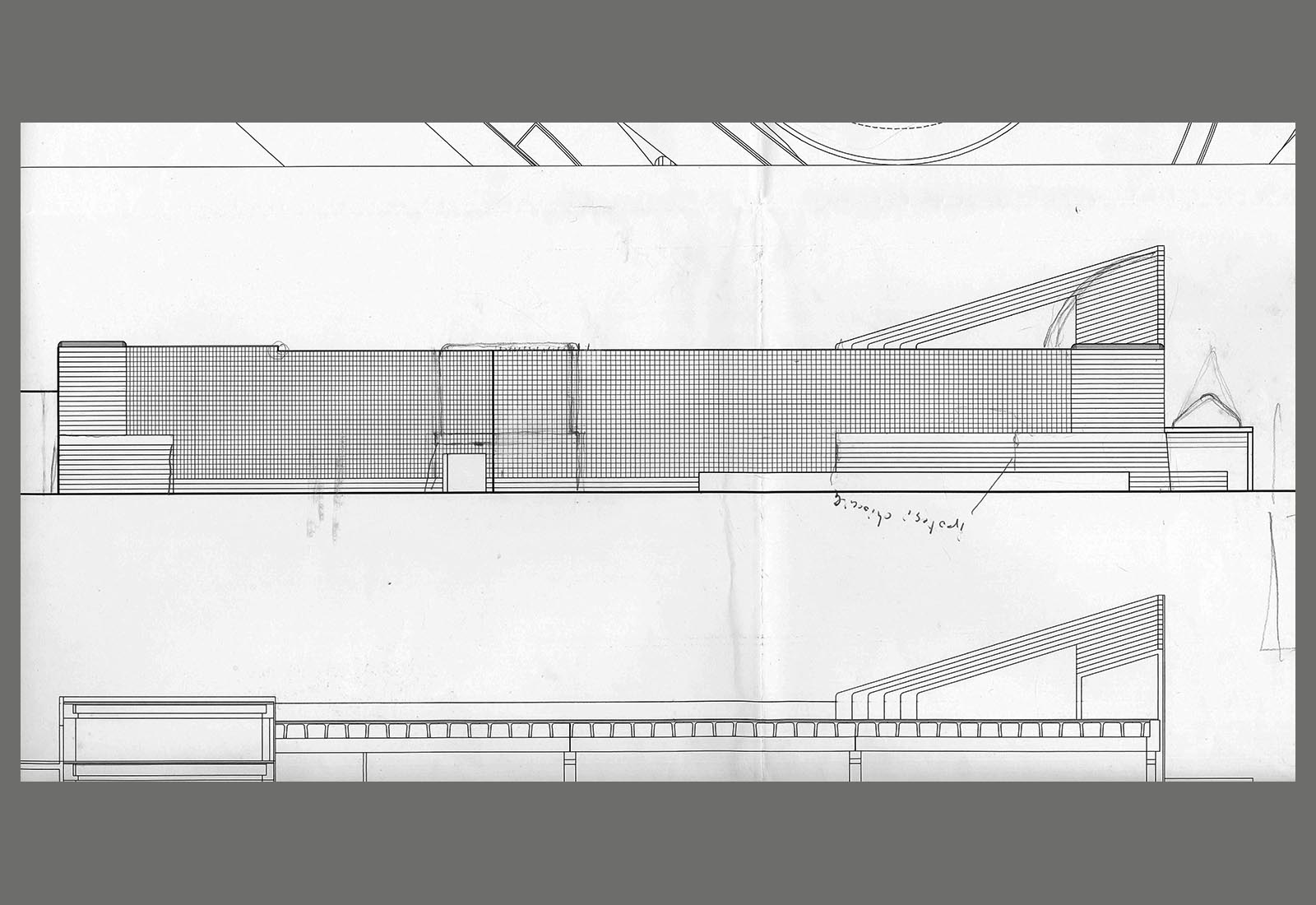 Esselunga mall Piacenza - Scheme of the stone elements of the west facade