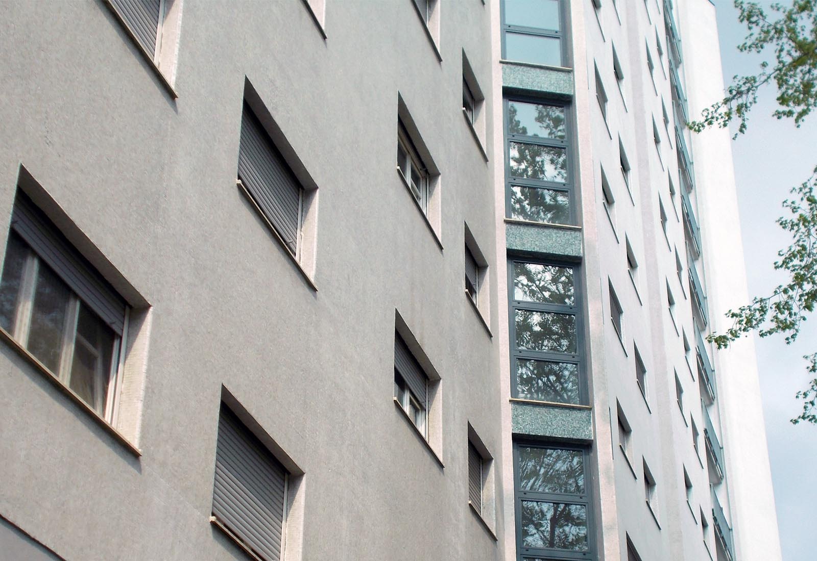 University residence in Corridoni street Milan - Detail of the facade of the tower B