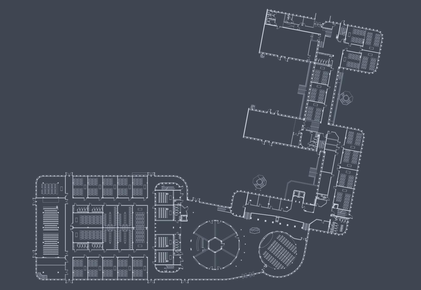 Manzoni school center in Milan - Floor plan furnishings