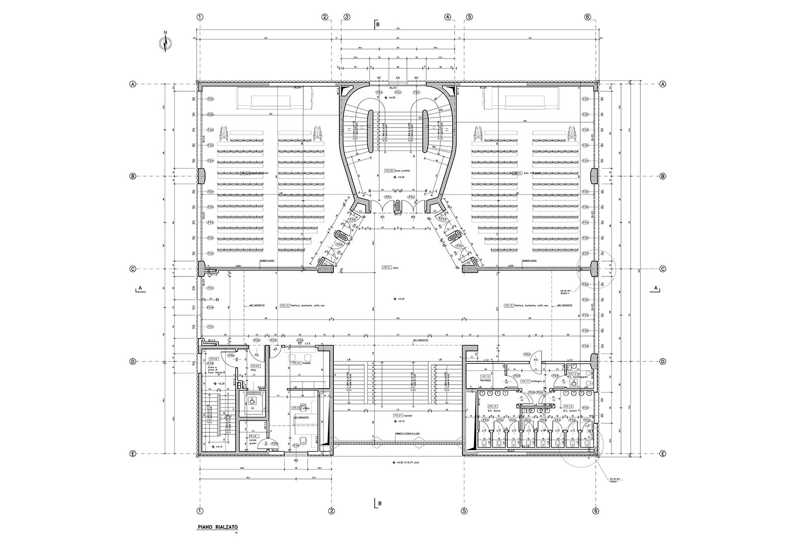 Building 25 Politecnico di Milano - Raised floor plan