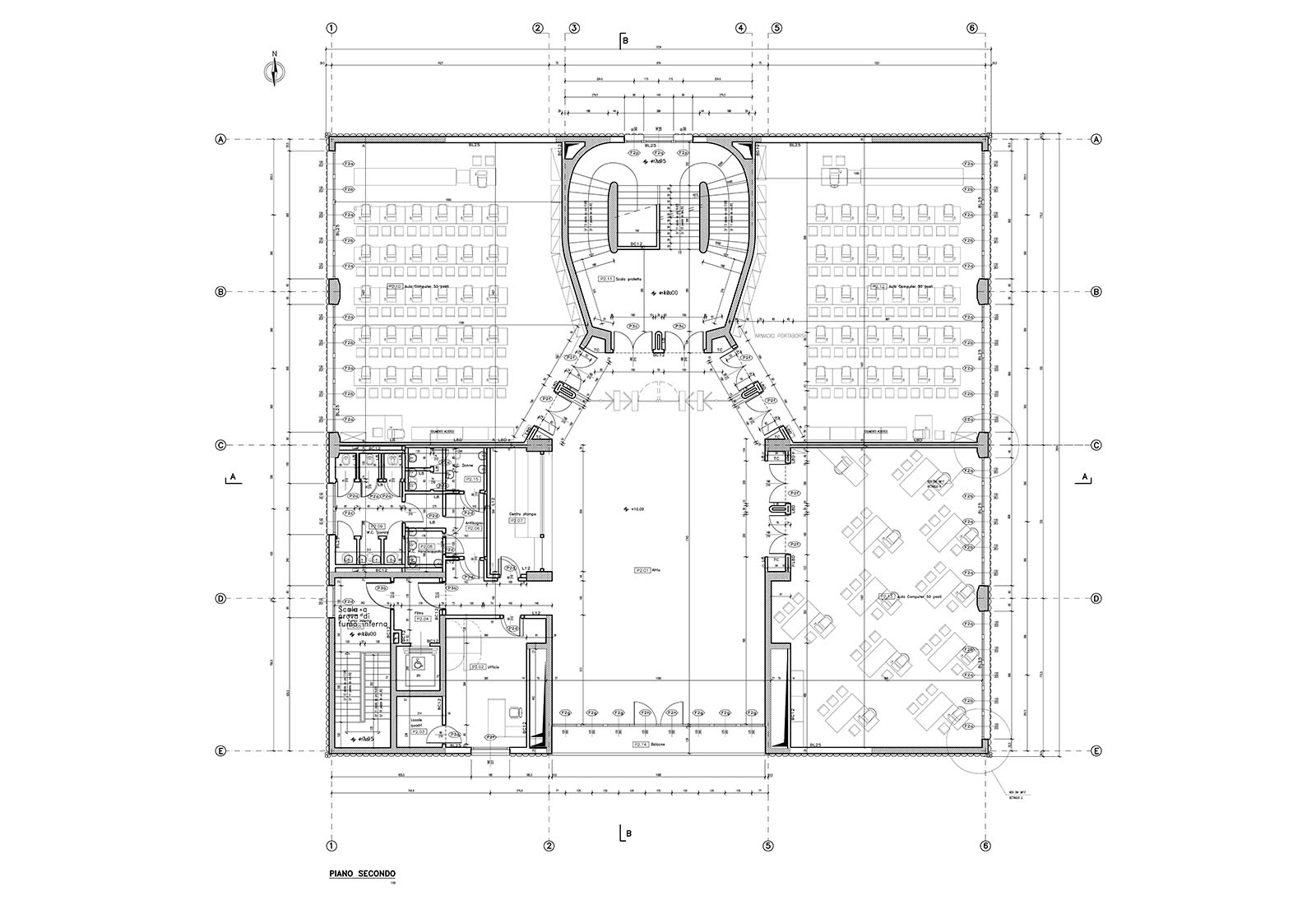 Building 25 Politecnico di Milano - Second floor plan