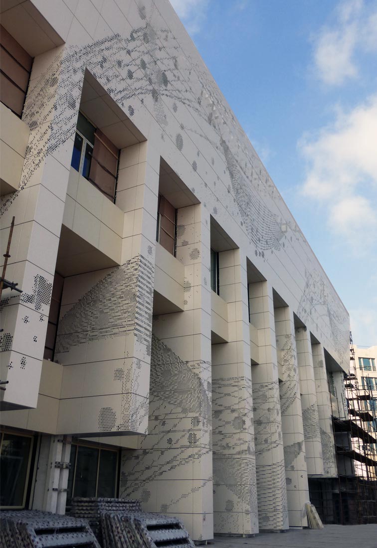 Baku sport hall - View of the main facade