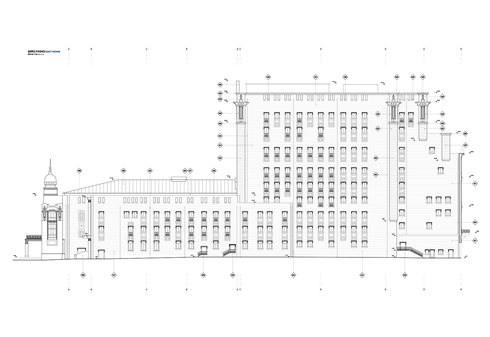 Baku Opera and Ballet Theatre - East elevation