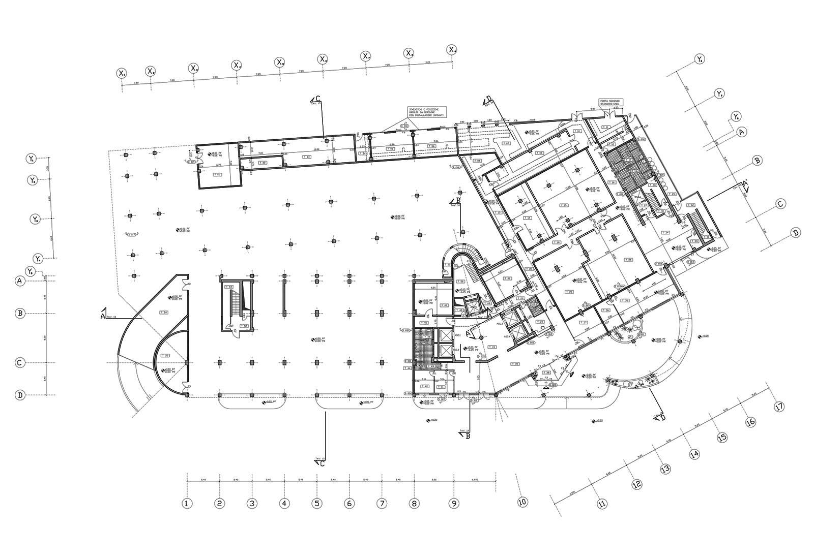 Telesoft building Naples - Ground floor plan