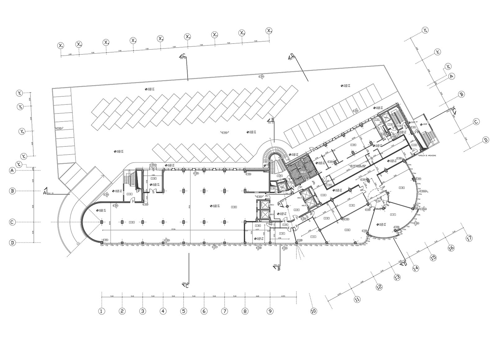 Telesoft building Naples - First floor plan