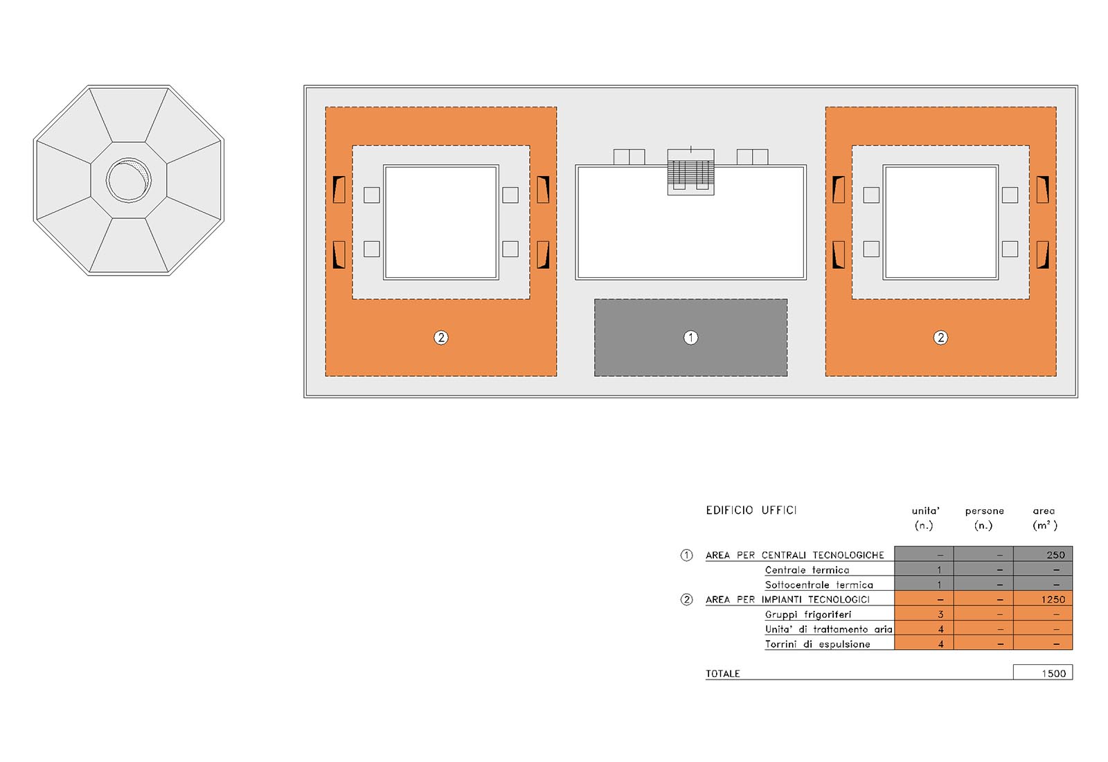 Office building in Santa Palomba Rome - Attic floor plan