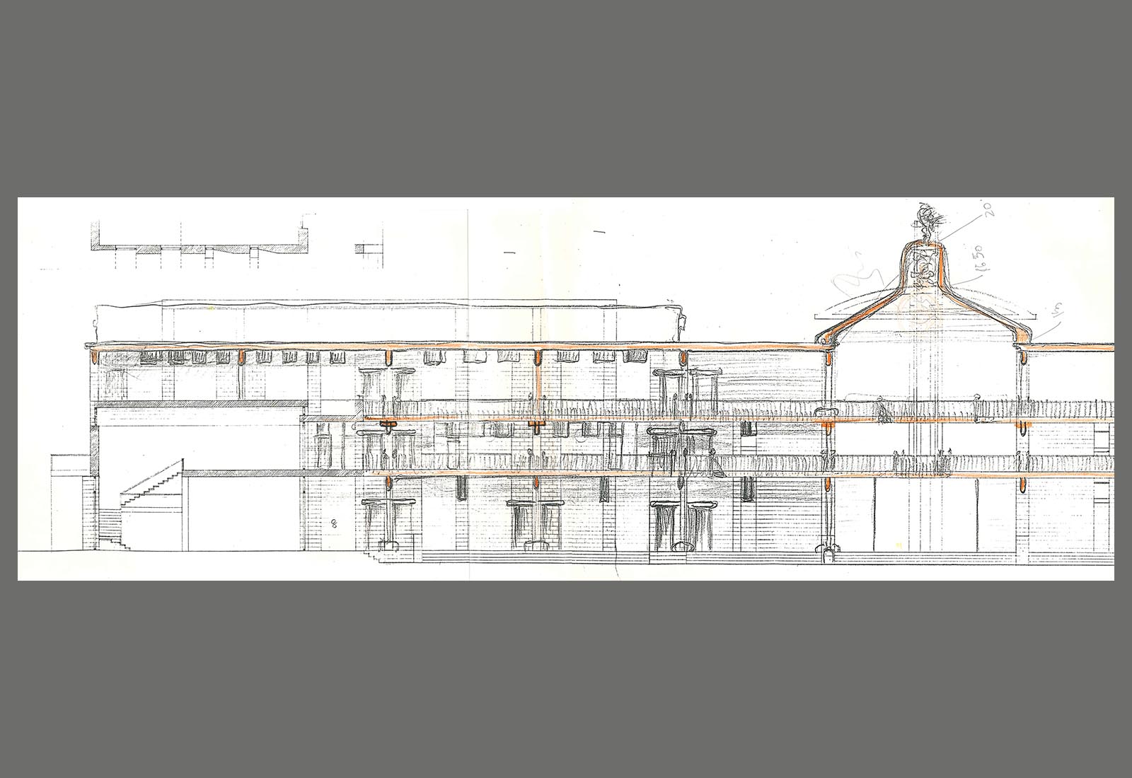 Ecotekne university center in Lecce - Design of the south entrance to the classrooms building