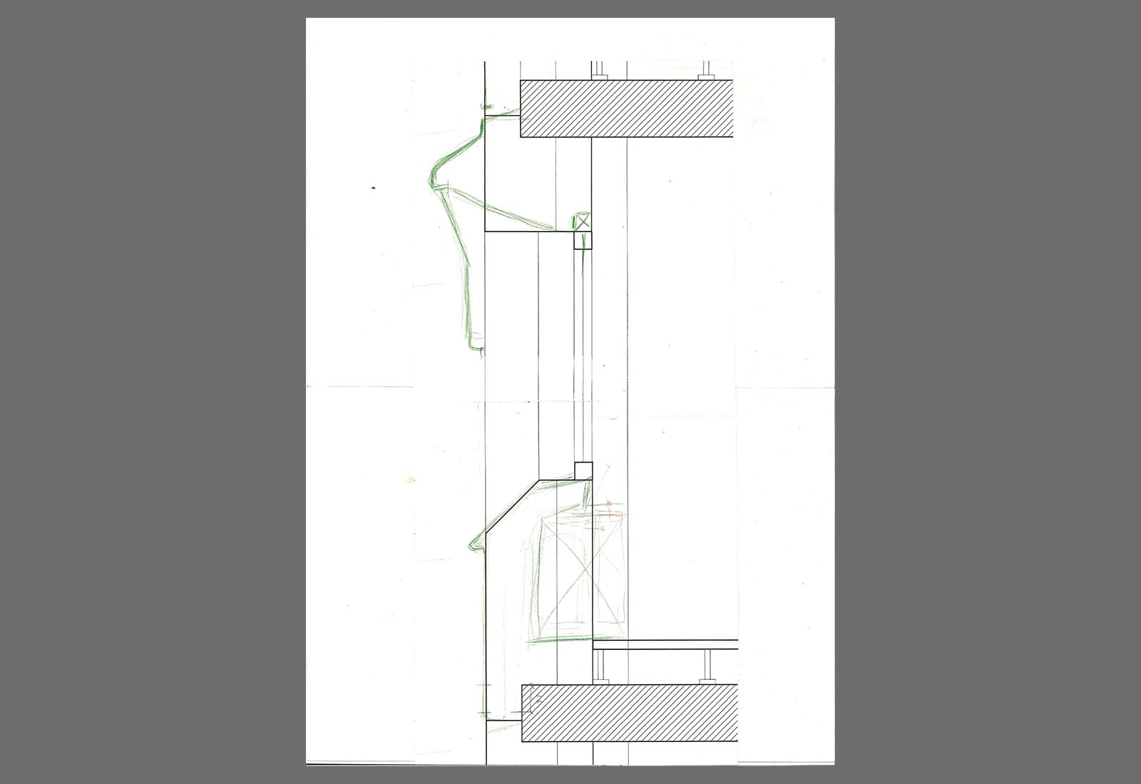 Telesoft building Naples - Sketch of the facade panel