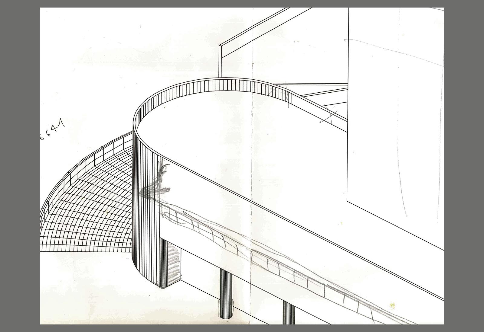 Telesoft building Naples - Sketch of the Shelter