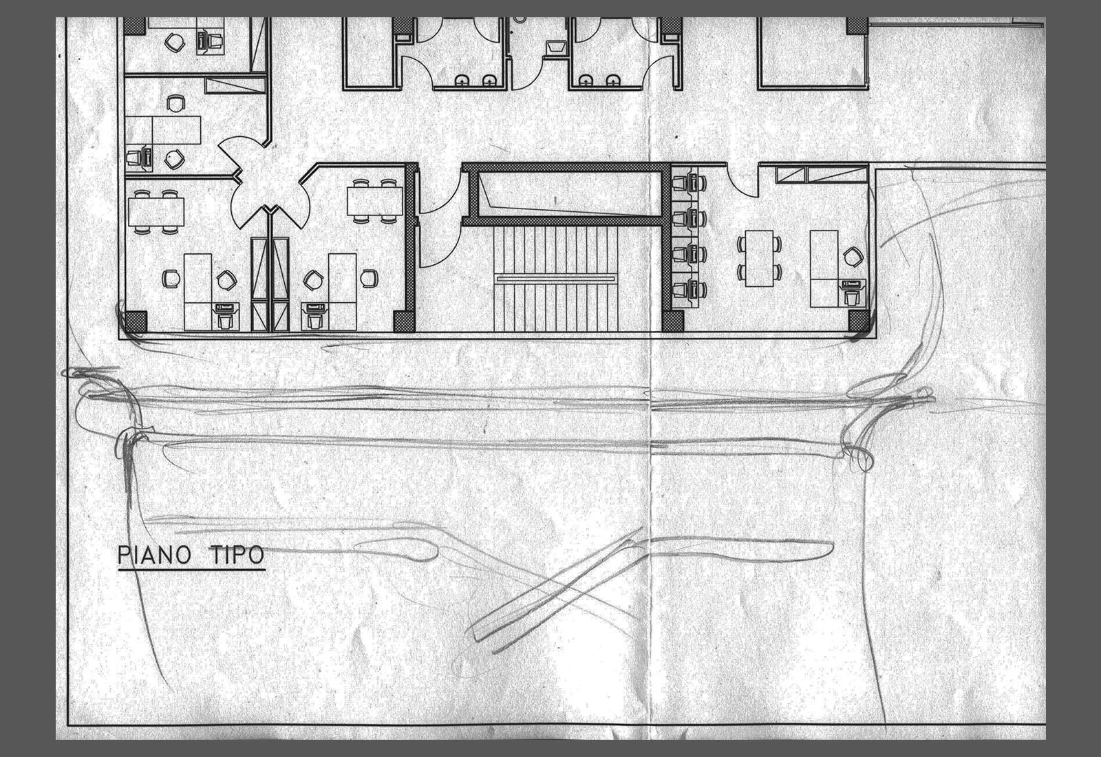 Building 22 Politecnico di Milano - First facade scheme