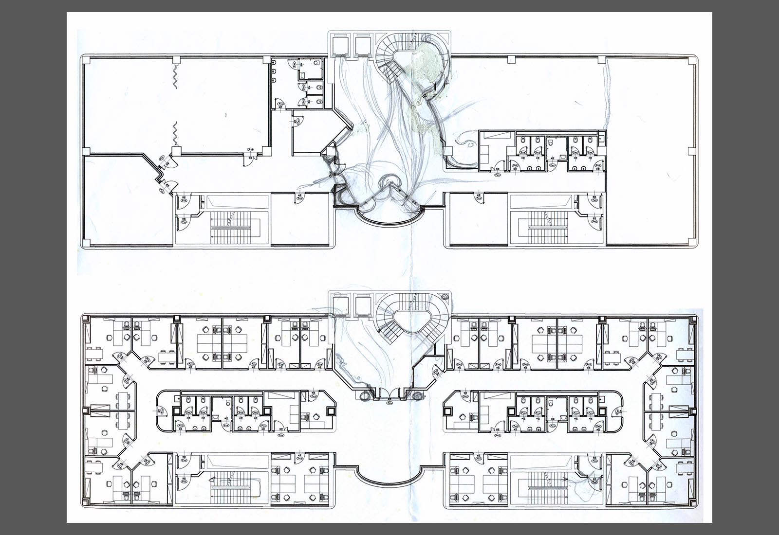 Building 22 Politecnico di Milano - Planimetric scheme of flows