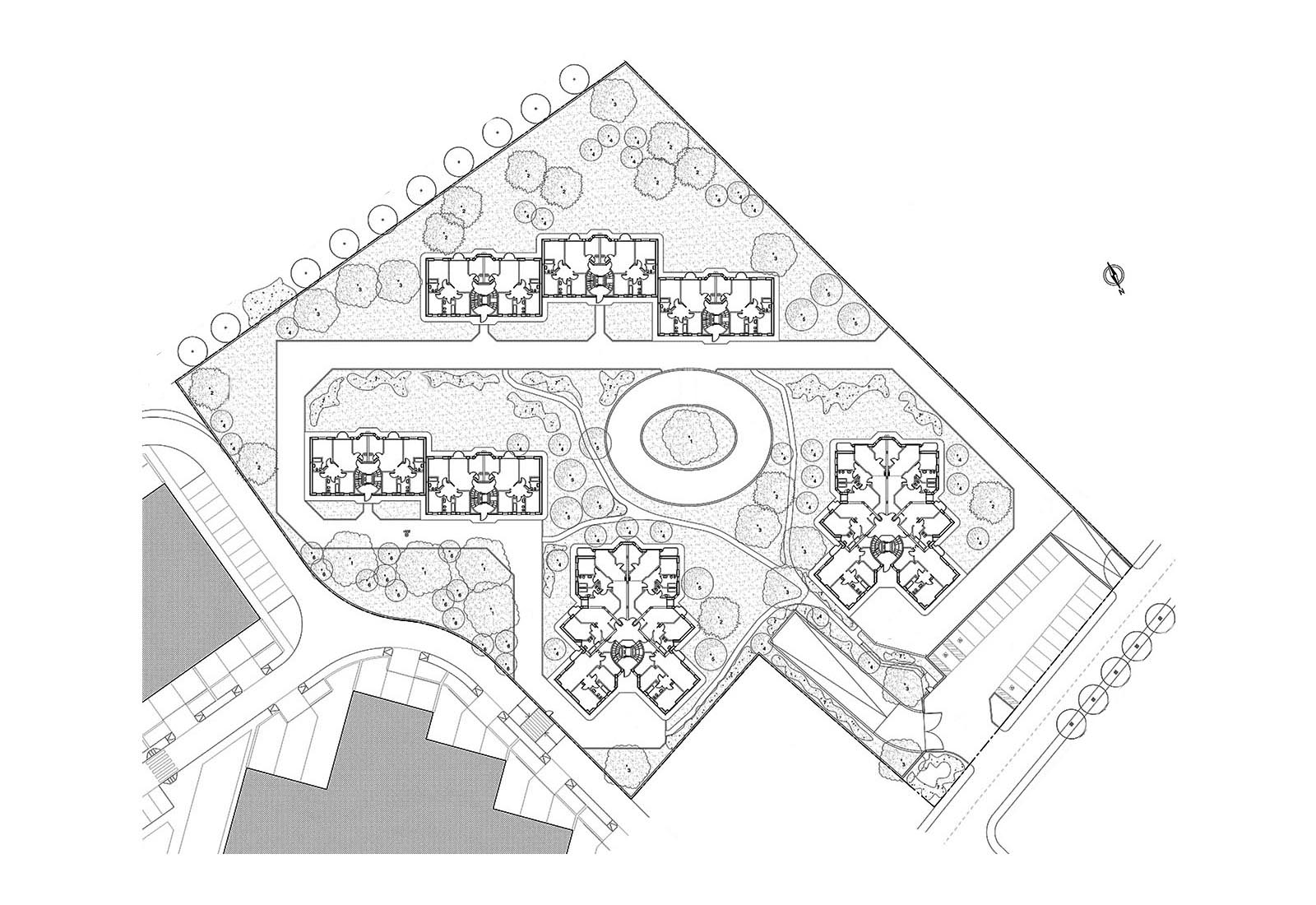 Residential ensemble in Macherio - General plan