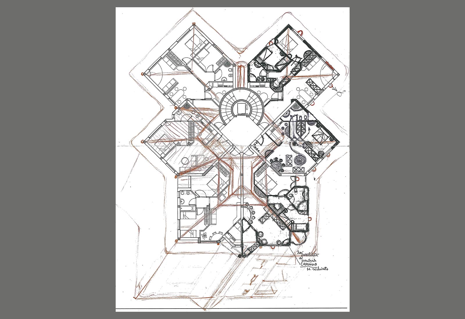 Residential ensemble in Macherio - Frog building plan scheme