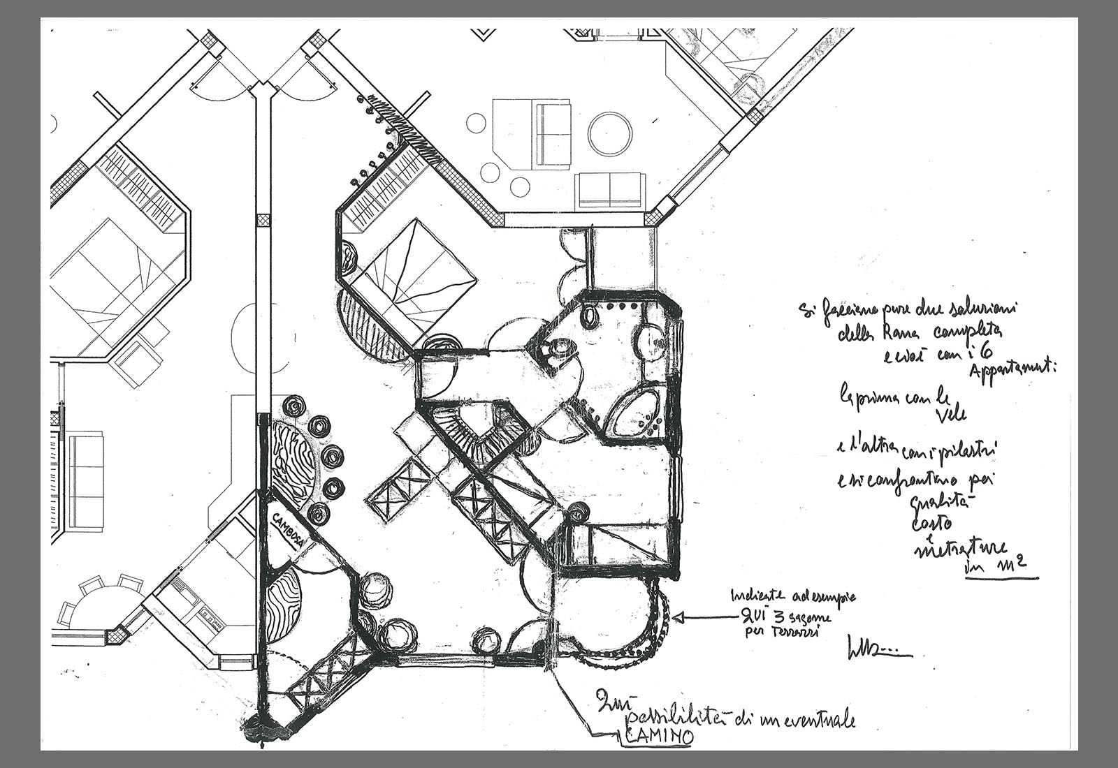 Residential ensemble in Macherio - Frog building plan scheme