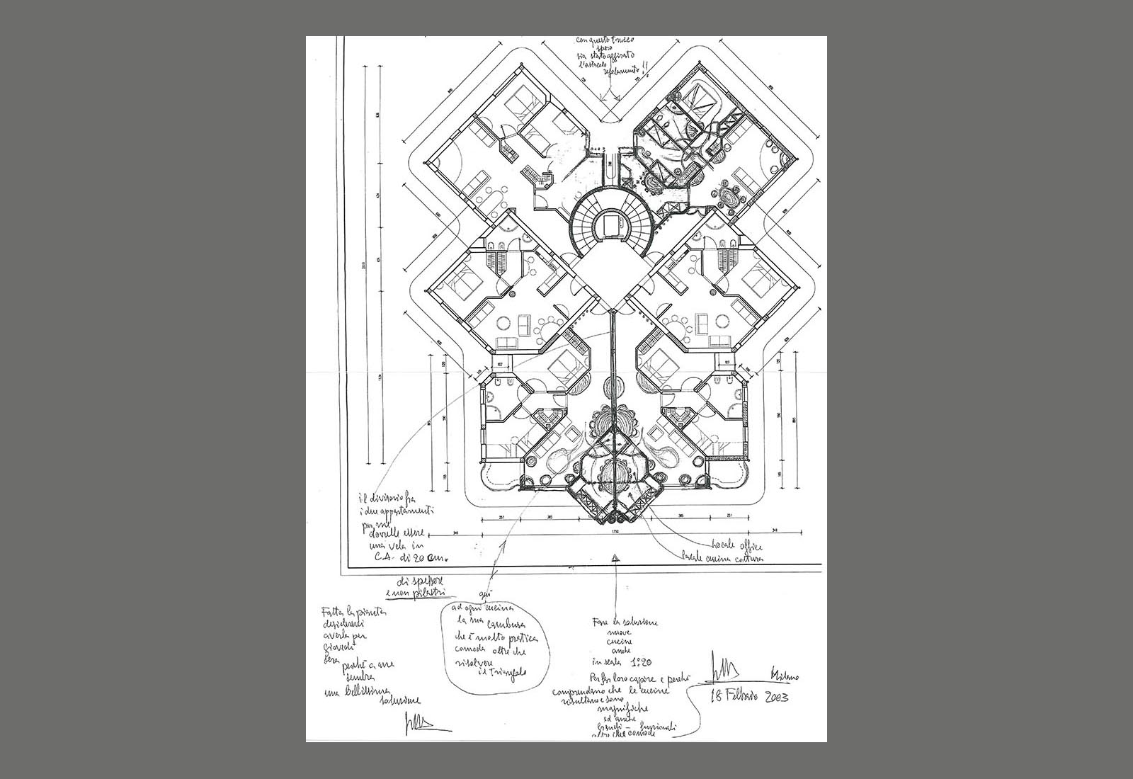 Residential ensemble in Macherio - Frog building plan scheme