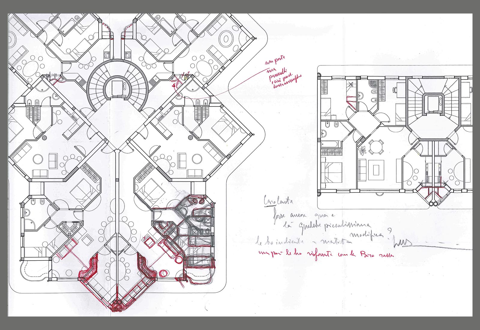 Residential ensemble in Macherio - Frog building plan scheme