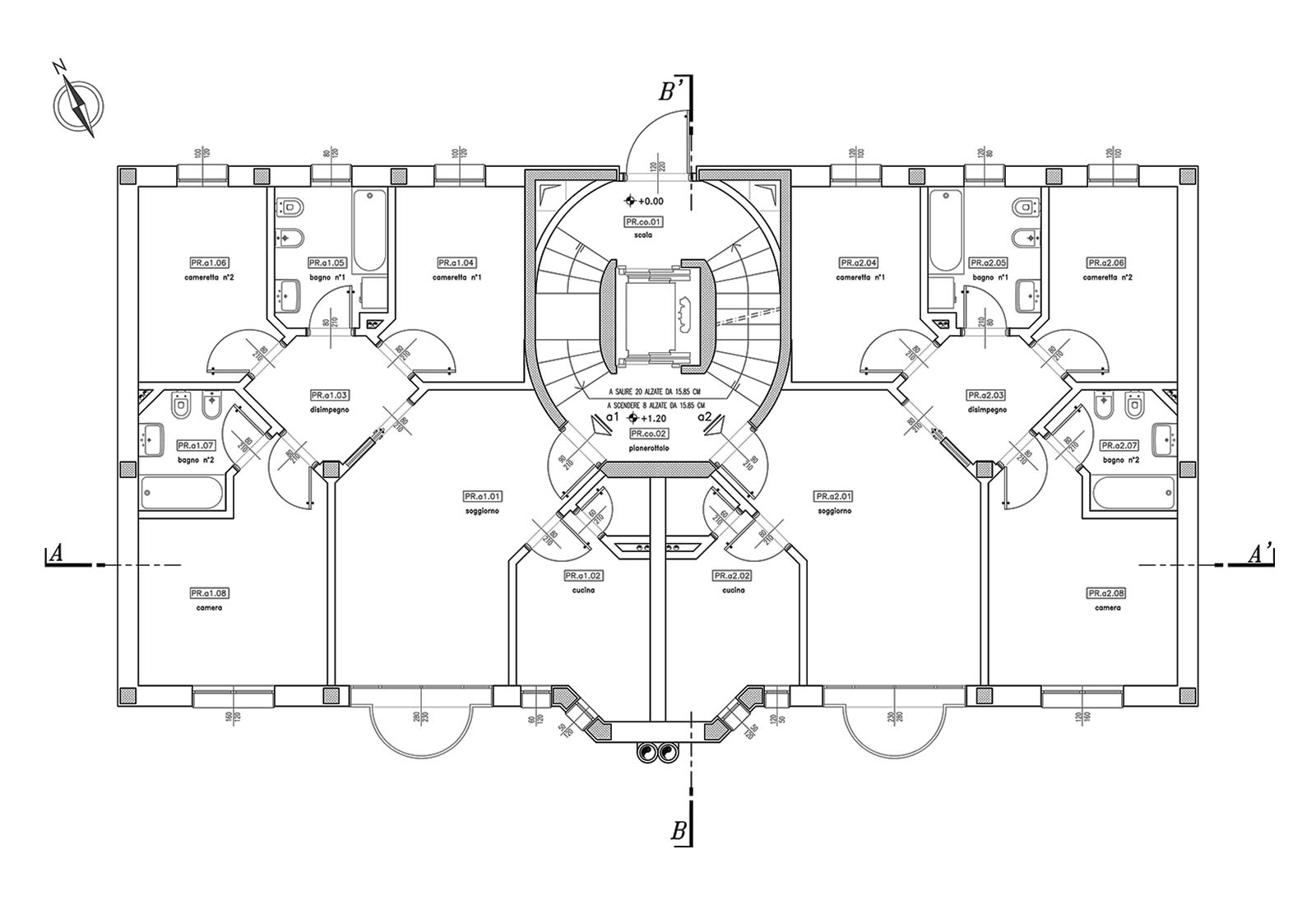 Residential ensemble in Macherio - Final plant stick building