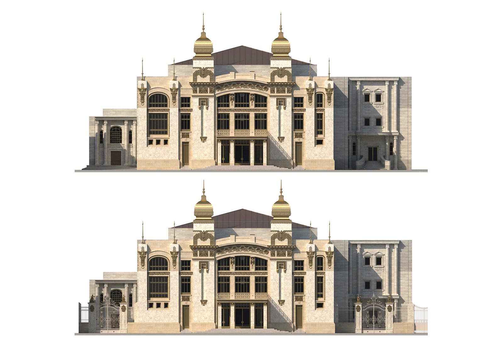 Baku Opera and Ballet Theatre - South elevation