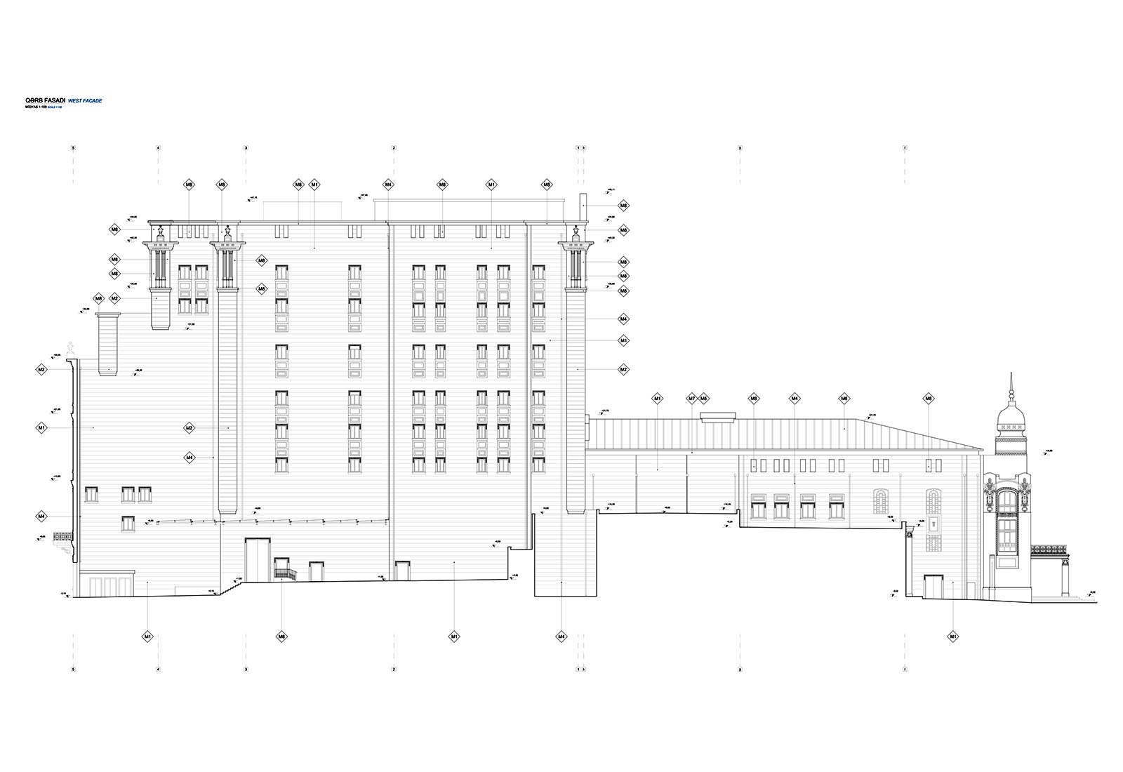 Baku Opera and Ballet Theatre - West elevation