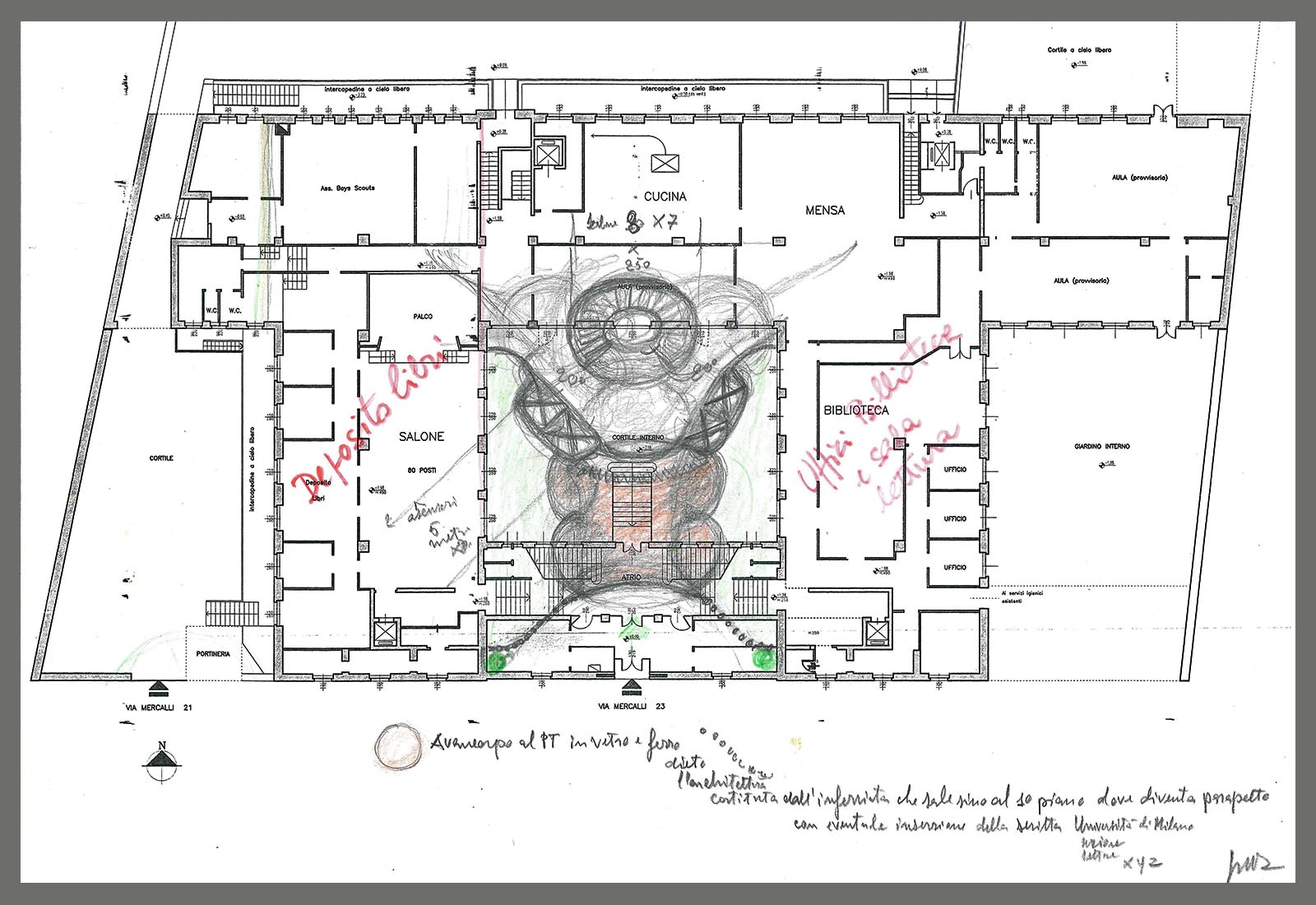 Via Mercalli building in Milan - Ideation of the plant