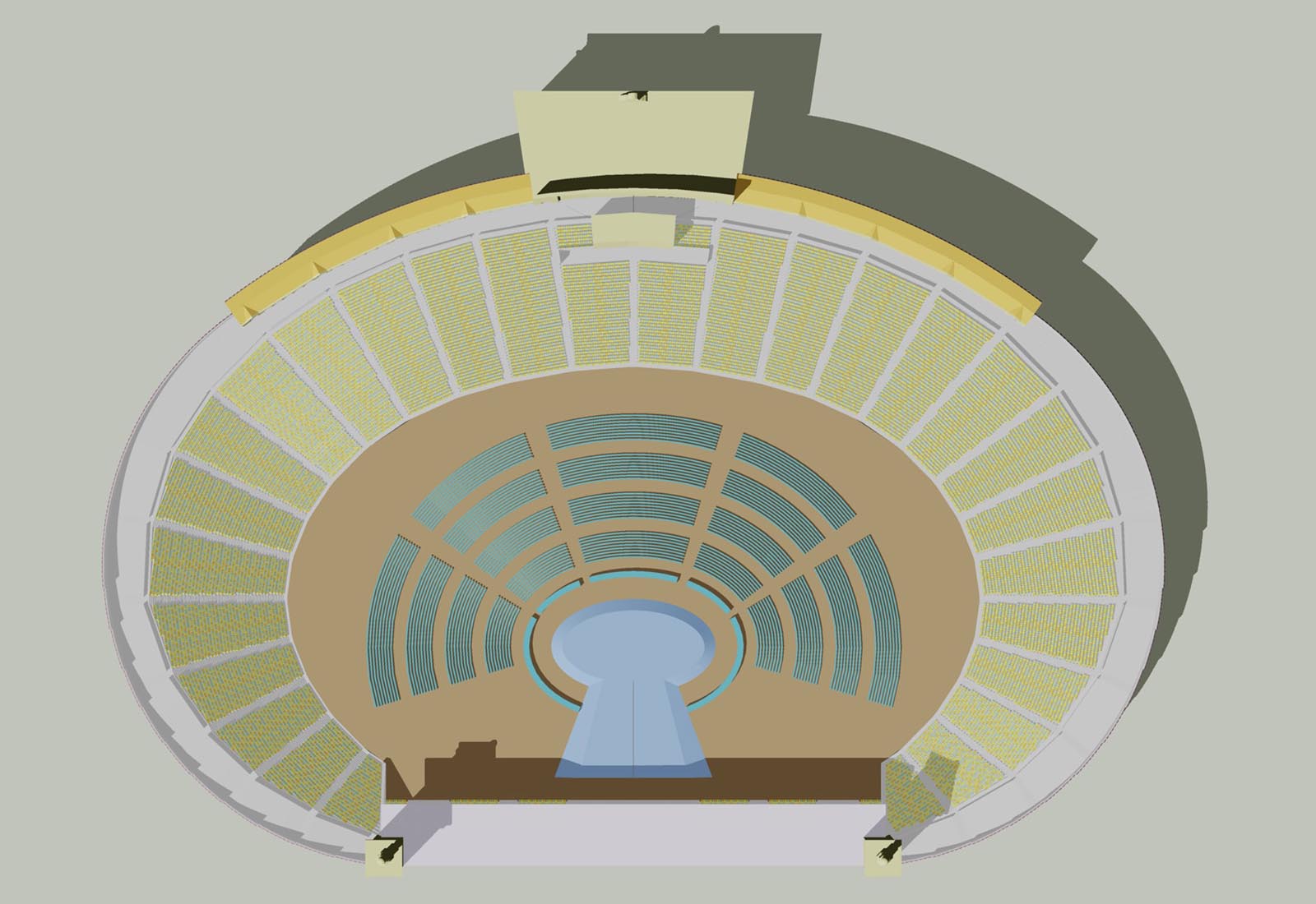 Stadio Tofik Bakhramov - Pianta senza coperture