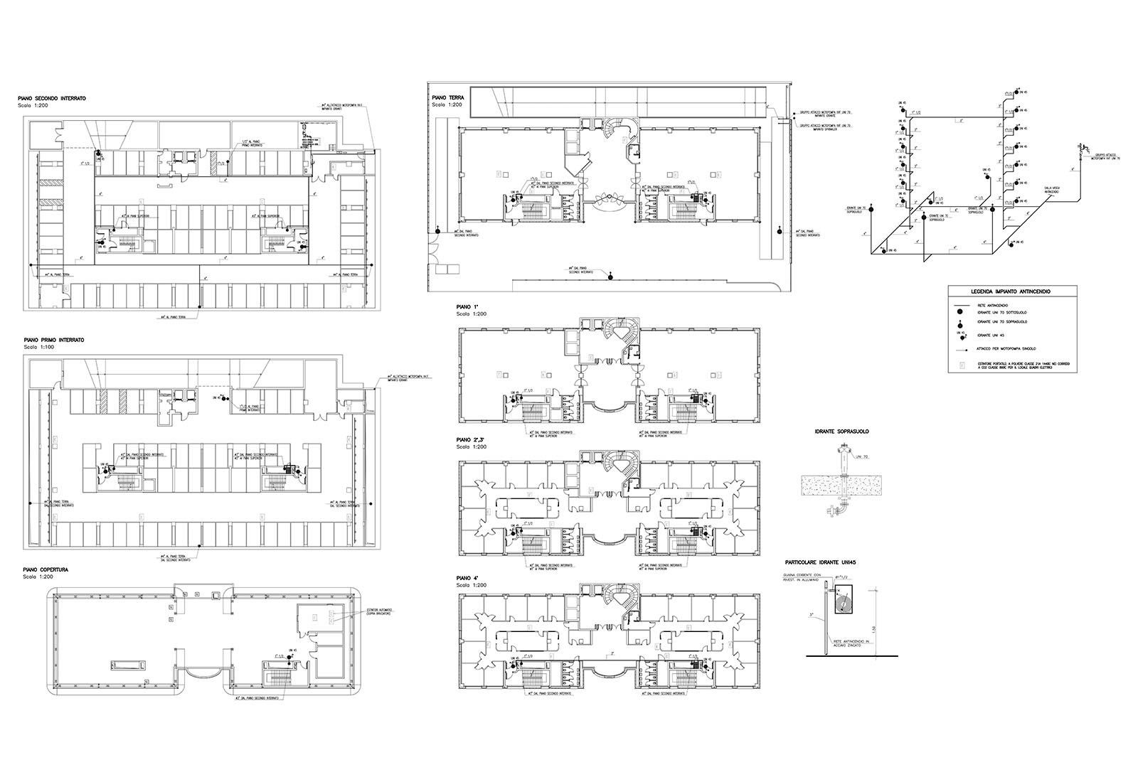 Building 22 Politecnico di Milano - Hydrants system scheme