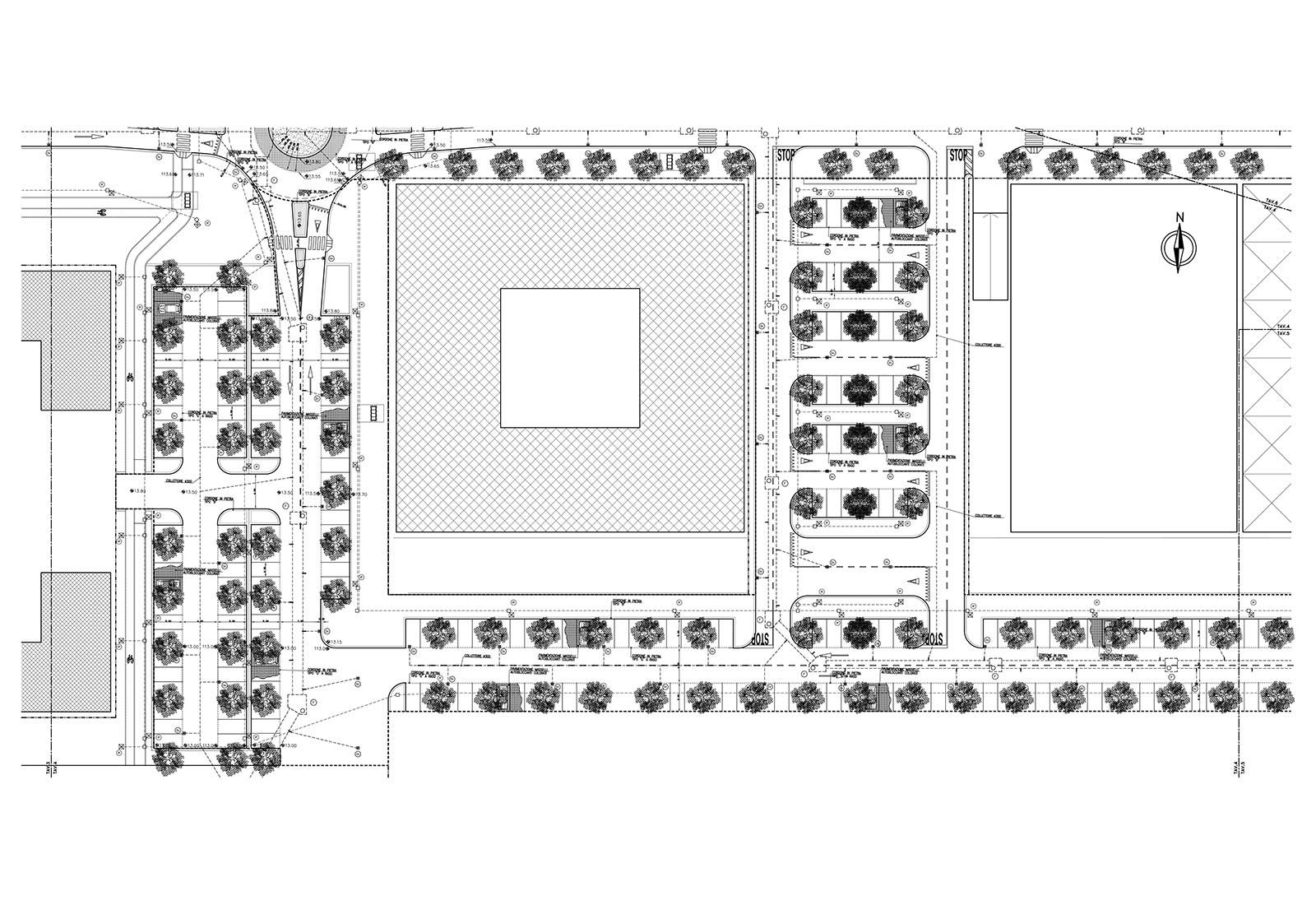 Parking lots in the ex OM area Milan - The parking lot design of the east quadrant