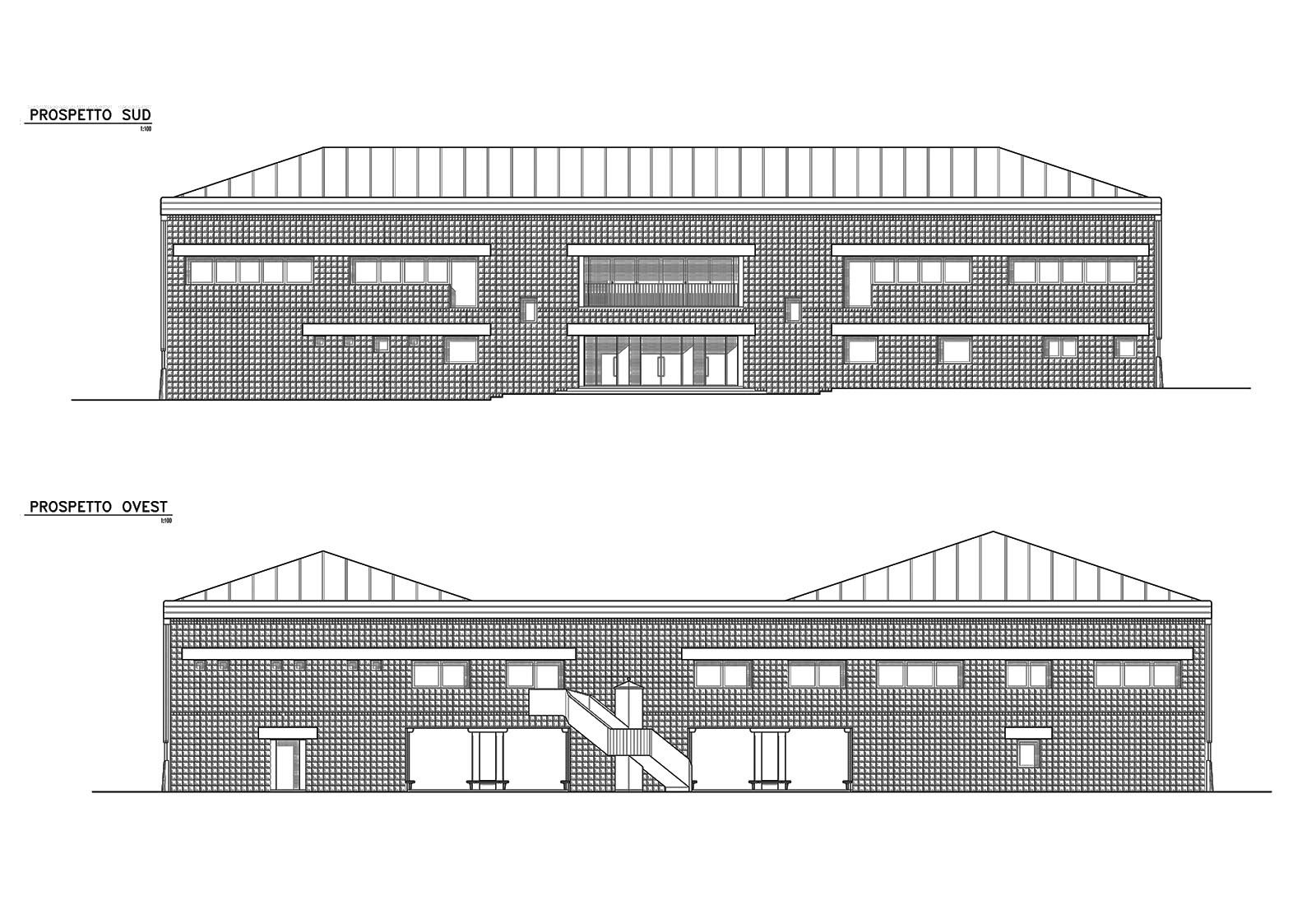 Faculty of Veterinary in Matelica - External elevations building A