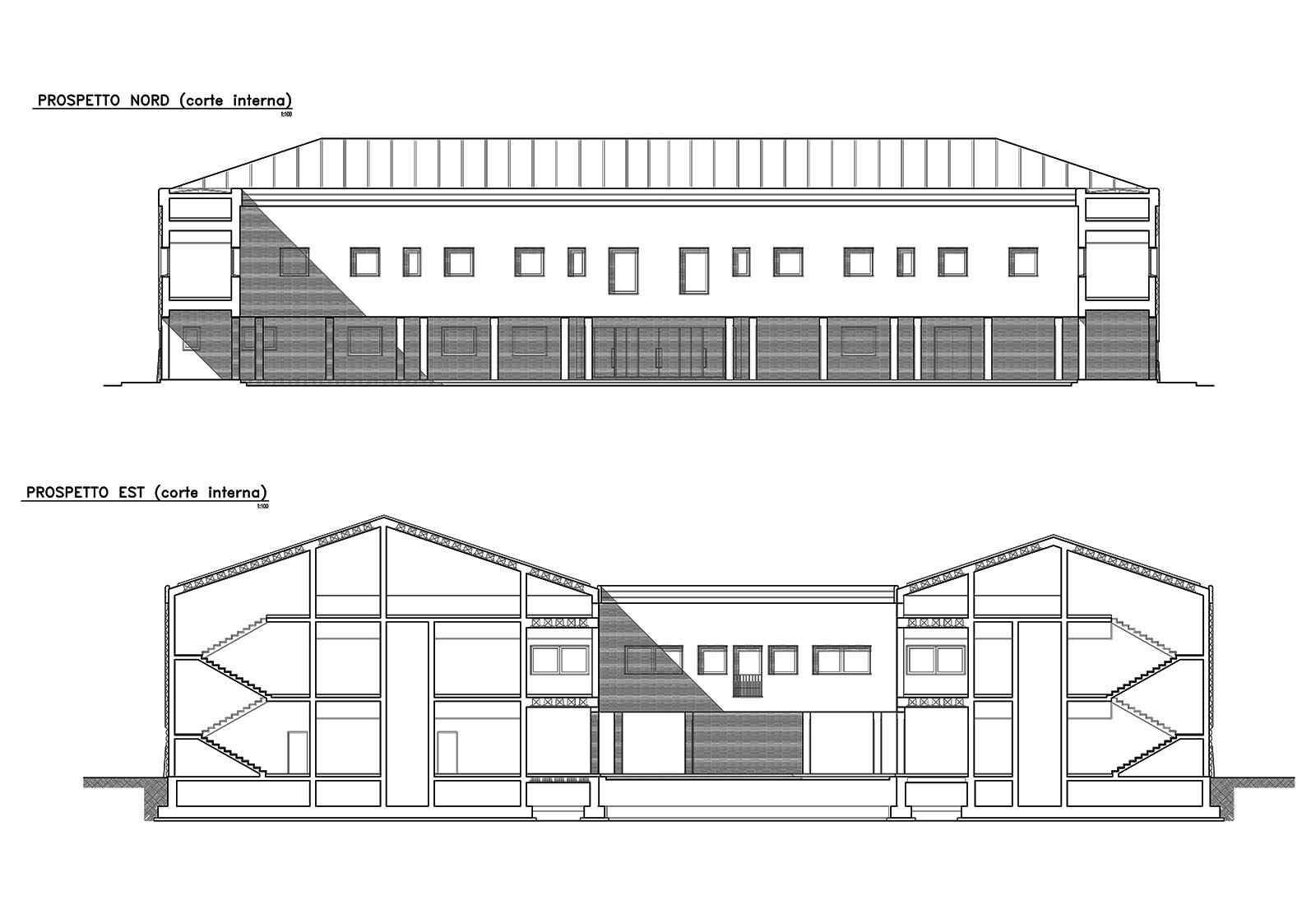 Faculty of Veterinary in Matelica - Internal elevations building A