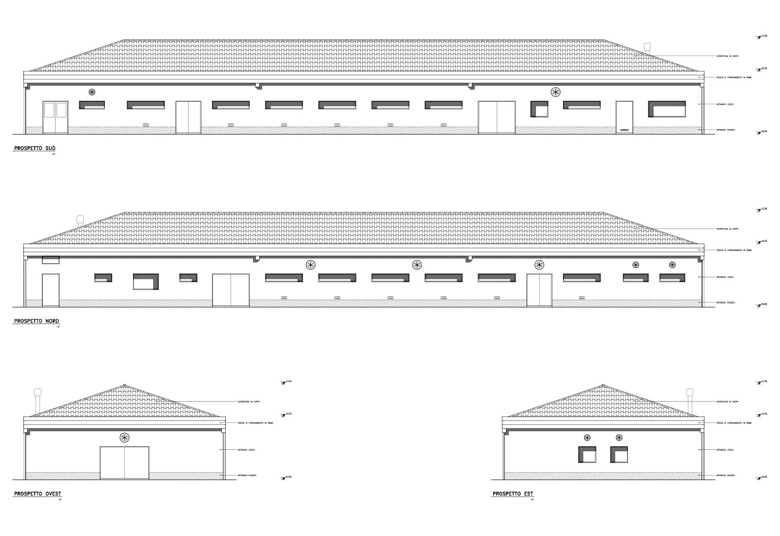 Faculty of Veterinary in Matelica - Elevations building C