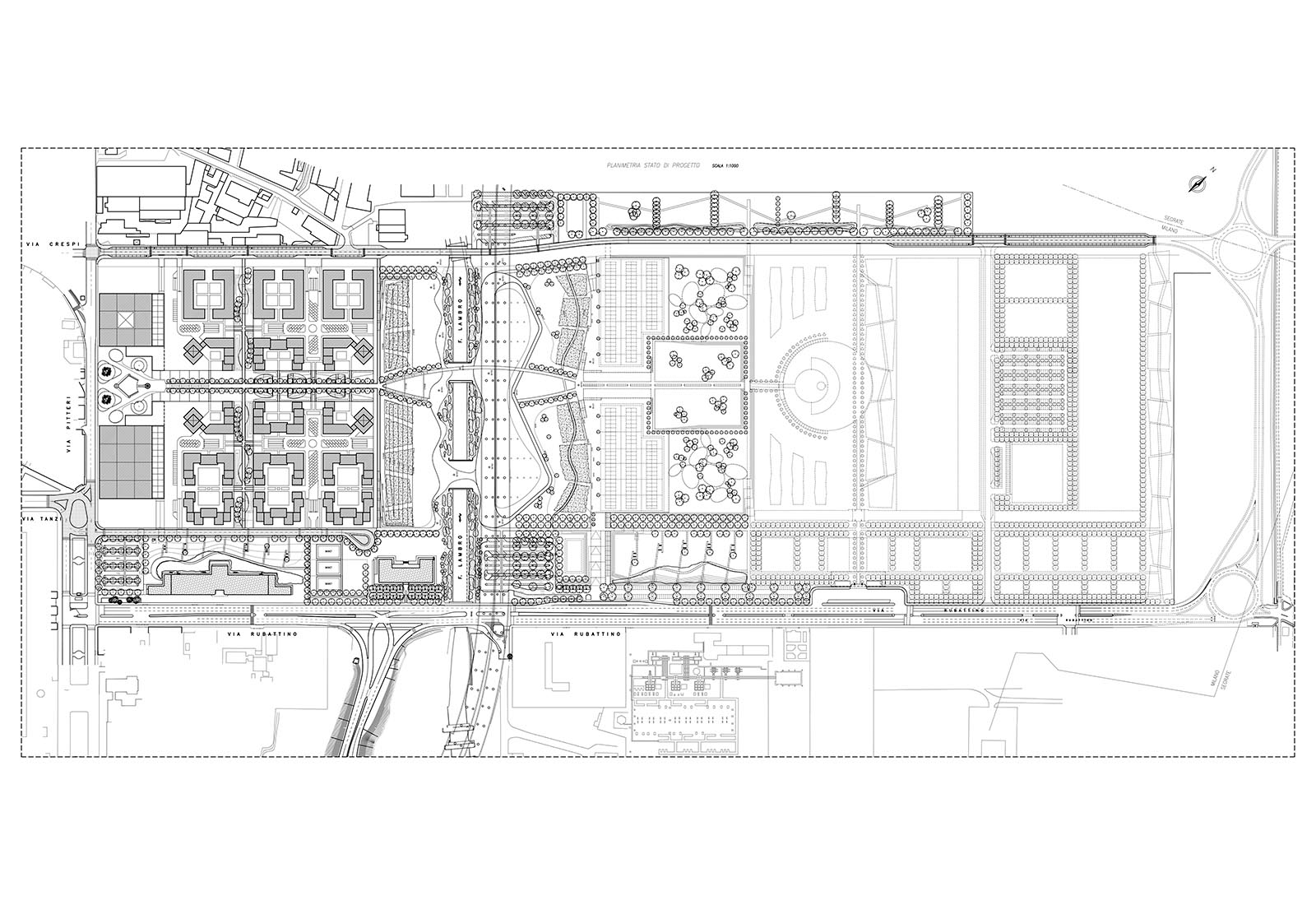 Urbanization works Rubattino area Milan - Project plan