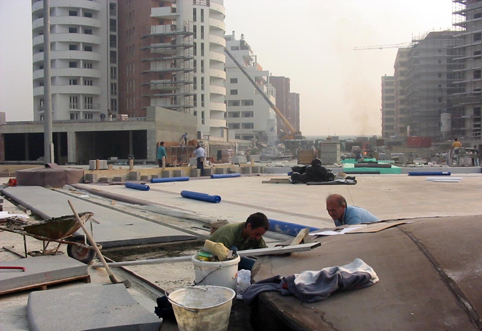 Urbanization works Rubattino area Milan - The building site of the square