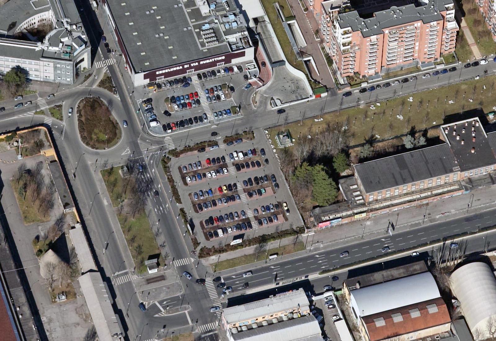 Urbanization works Rubattino area Milan - New roads and parking lots