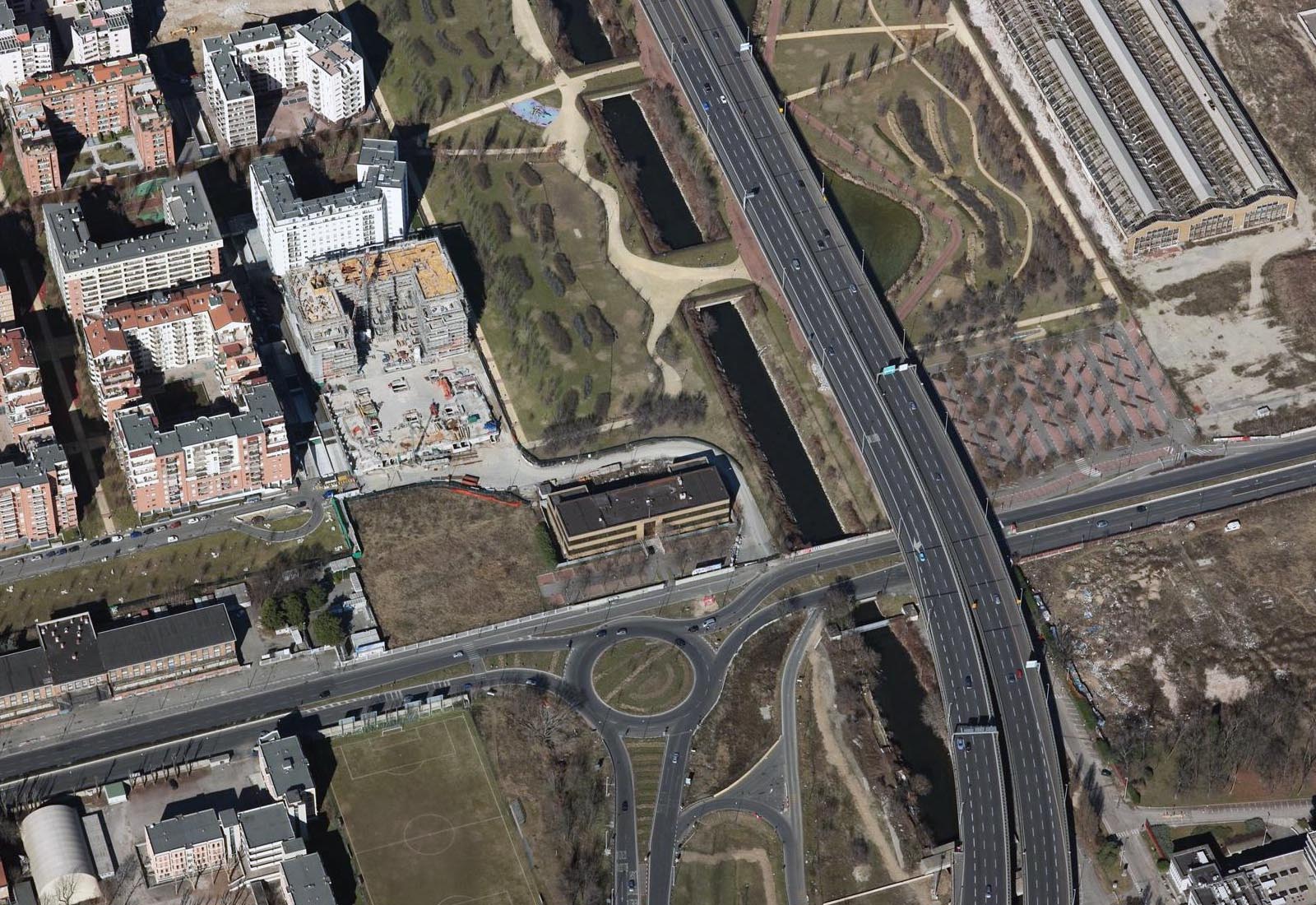 Urbanization works Rubattino area Milan - New parking lots on the Rubattino street