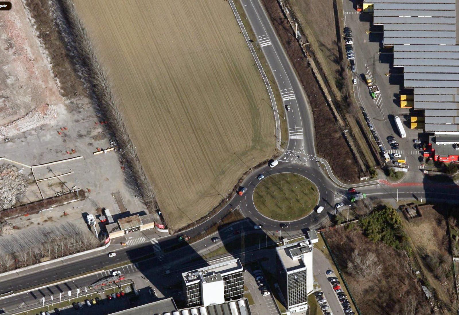 Urbanization works Rubattino area Milan - The new roundabout towards Segrate