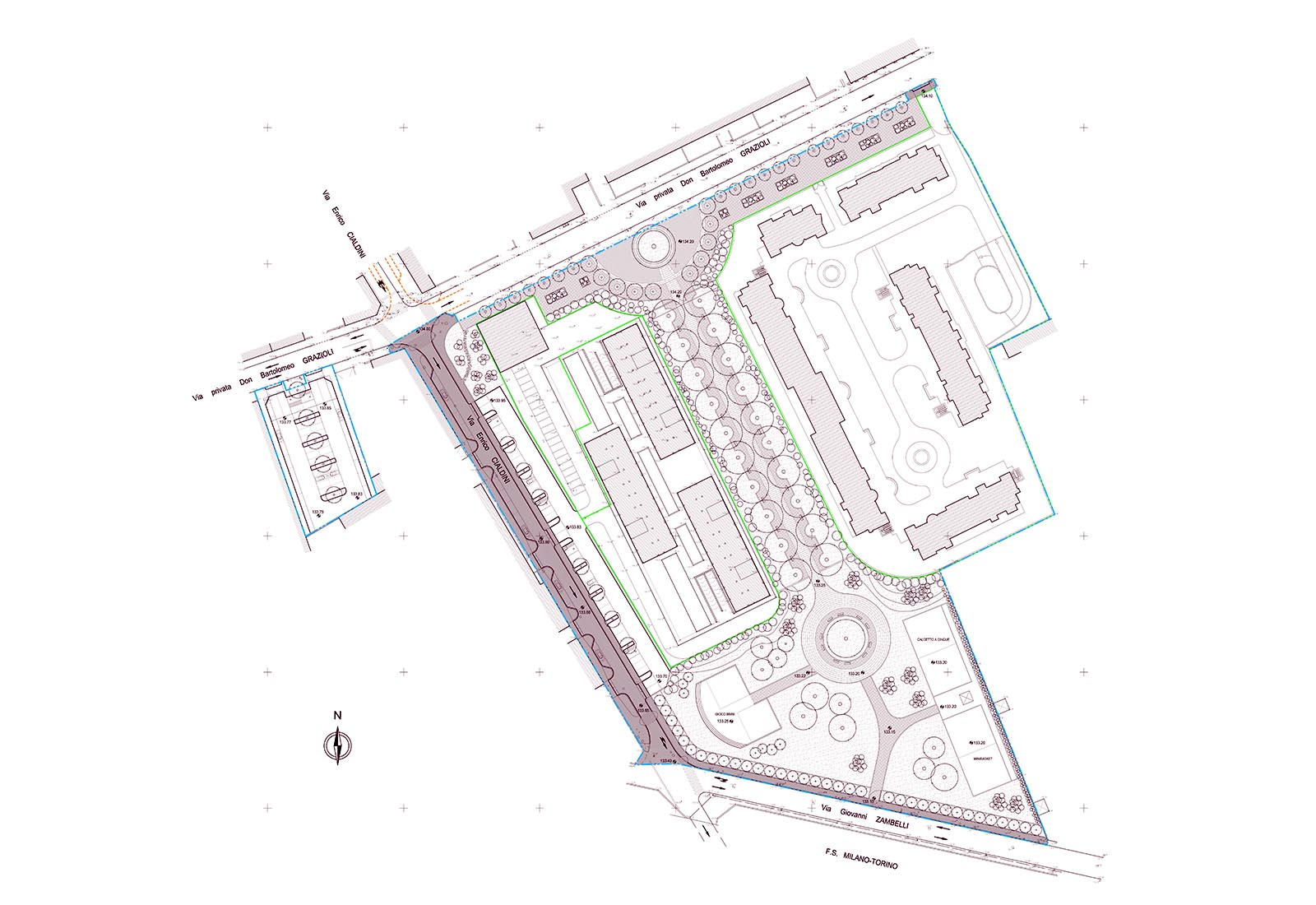 Urbanization works Grazioli area Milan - Project plan