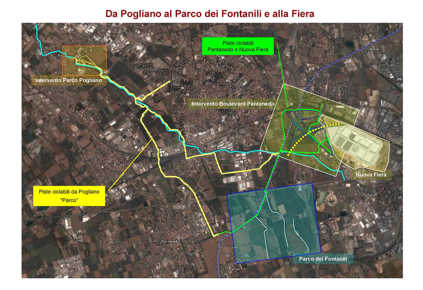 Cascina del Francese area concept in Pogliano Milanese - From Pogliano to the Fiera Milano location