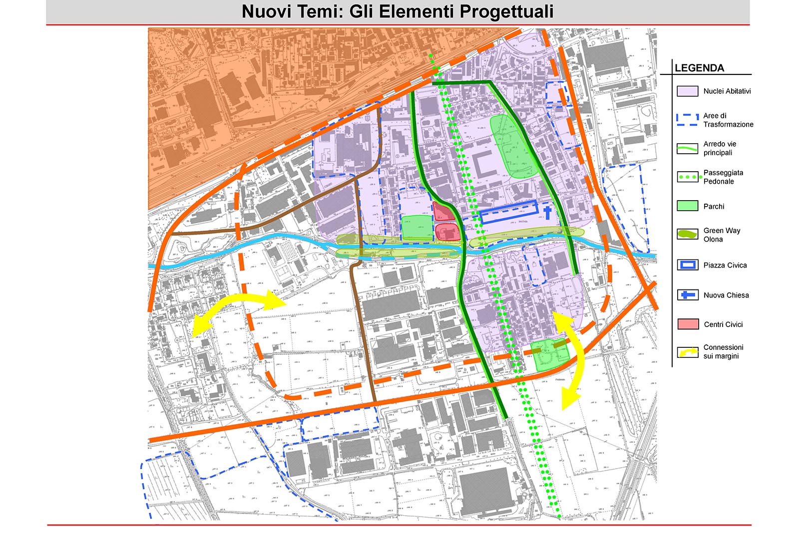 San Martino urban district in Rho - The design elements