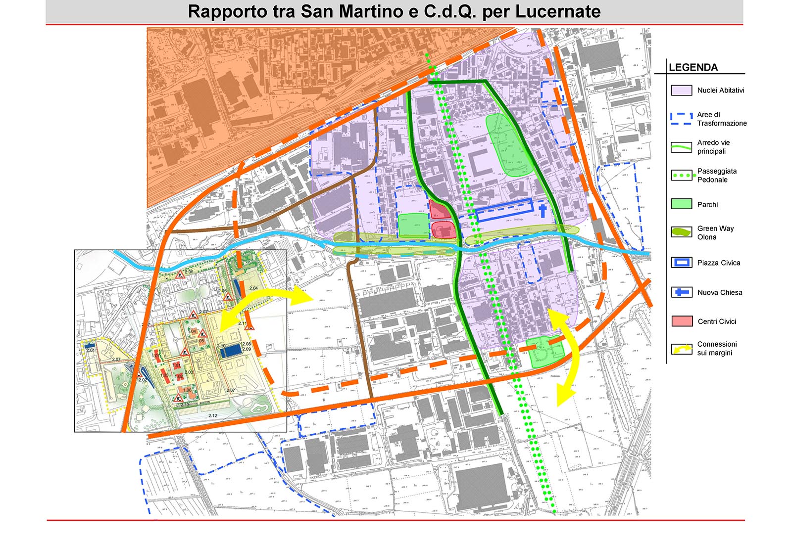 San Martino urban district in Rho - Relationship with the district of Lucernate